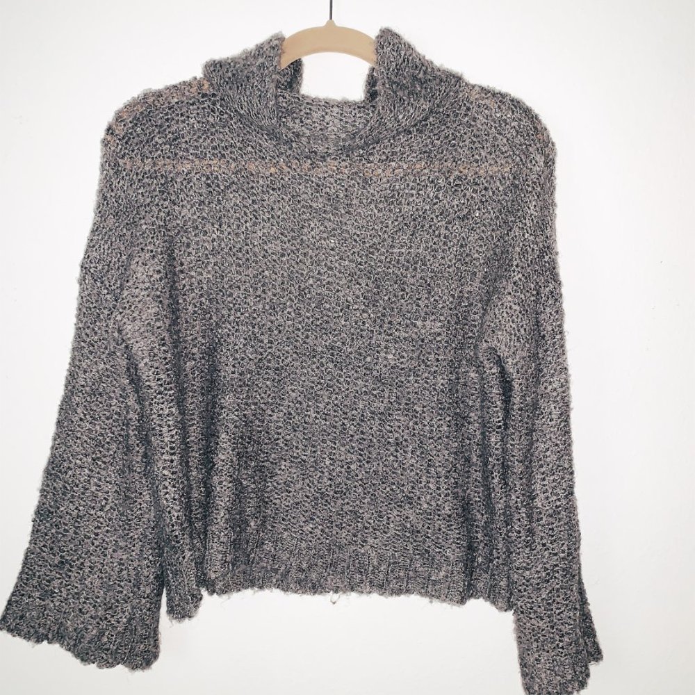 Cotton Candy LA Cropped Gray Sweater